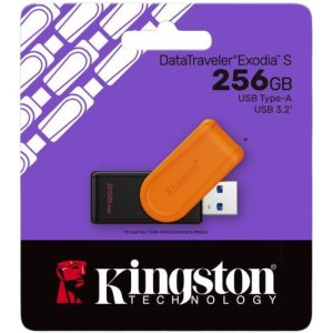 Memoria USB de 256GB Kingston DTXS/256GB Exodia S (Negro + Naranja)