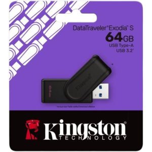 Memoria USB de 64GB Kingston DTXS/64GB Exodia S (Negro)