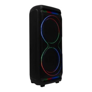 Bafle Vorago KSP-800 Speaker Karaoke doble 15 Pulgadas Bluetooth 5.0 180w Rms ecualizador integrado RGB