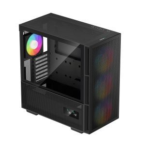 Gabinete Gaming DeepCool CH560 Digital Micro-ATX/Mini-ITX/E-ATX,Digital, USB 3.0, sin Fuente, Incluye 4 Ventiladores, Negro R-CH560-BKAPE4D-G-1