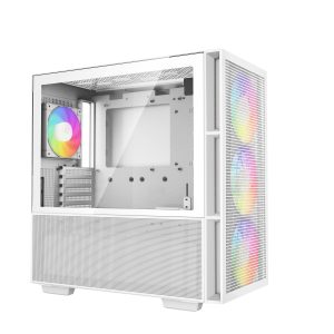 Gabinete Gaming DeepCool CH560 Micro-ATX/Mini-ITX/E-ATX,Digital, USB 3.0, sin Fuente, Incluye 4 Ventiladores, Blanco R-CH560-WHAPE4-G-1
