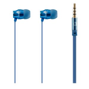 Audífonos Mobifree METALIC, Azul, Alámbrico, 1.2 m