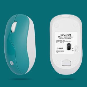 Mouse Inalámbrico ARMOR&nbsp; Recargable TECHZONE color Verde, 1200 DPI, 3 Botones.
