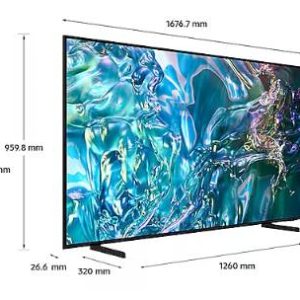 Pantalla AI 75 pulgadas QLED 4K, Samsung TV Plus, Q60D QN75Q60DAFXZX, Escalado 4K - AI, Samsung Tizen OS, AirSlim Design